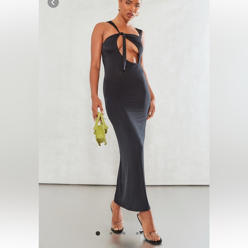 Black cutout maxi dress